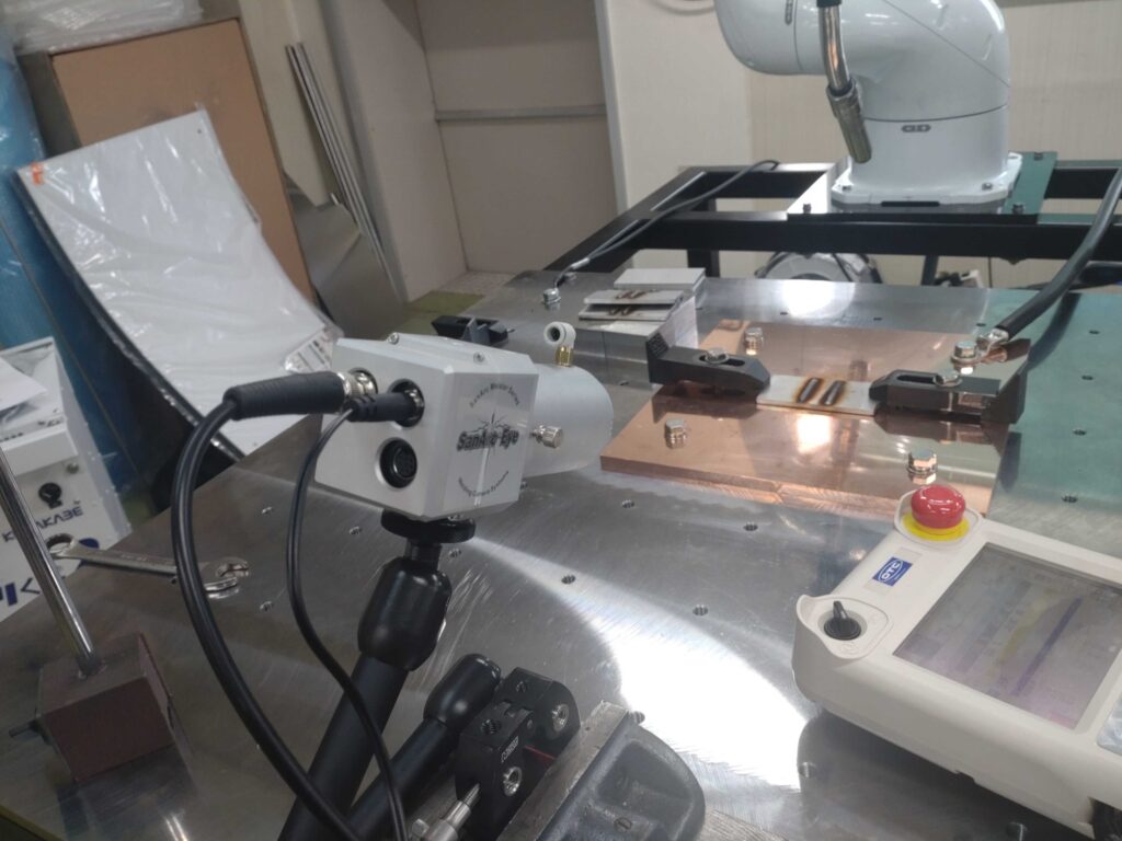 赤外線(IR)カメラによるプロセスモニタリングの様子